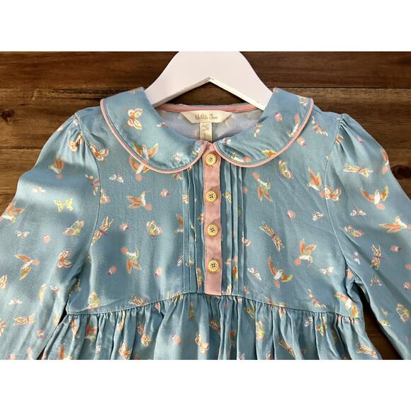 Matilda Jane Choose Your Own Path Entomology Blue Long Sleeve Rayon Top 10 - Picture 3 of 9